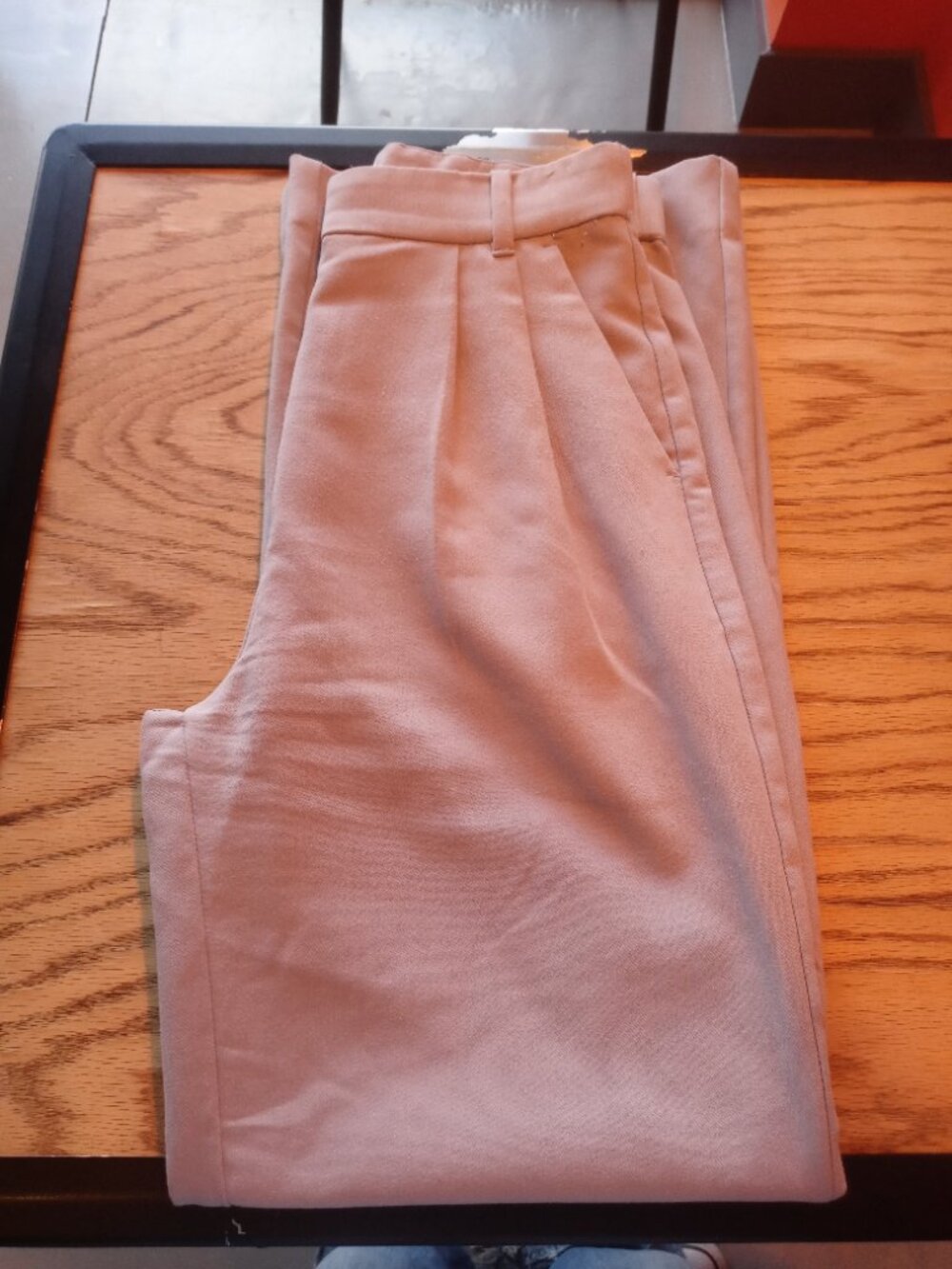 ABERCROMBIE & FITCH sloane tailored wide leg pants in light gray (2R/26)